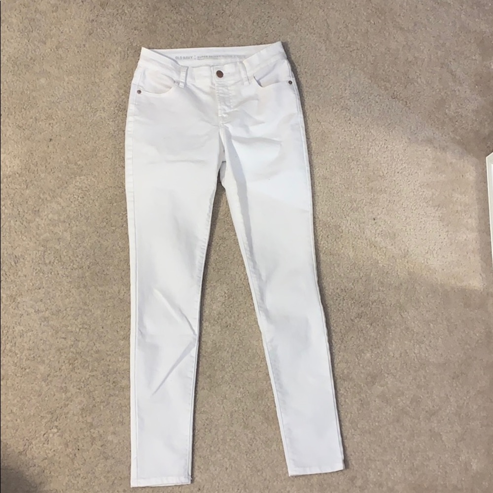 Super skinny white jeans